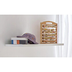 Pegane Etagère murale coloris Blanc - longueur 78 x hauteur 3 x profondeur 25 cm 