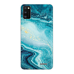 Evetane Coque Samsung Galaxy A41 360 intégrale avant arrière transparente Coque Samsung Galaxy A41 360 intégrale transparente Bleu Nacré Marbre Tendance Evetane.