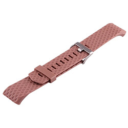 Wewoo Bracelet café pour Fitbit Charger 2 montre Diamond Texture TPU Bracelet, longueur totale: 23cm