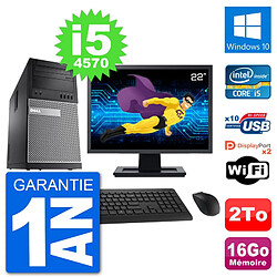 PC Tour Dell 9020 Ecran 22" Intel i5-4570 RAM 16Go Disque 2To Windows 10 Wifi · Occasion 