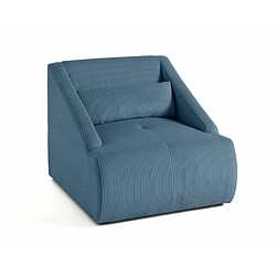 Lisa Design Onyx - fauteuil - en velours côtelé Onyx - fauteuil - en velours côtelé - Bleu