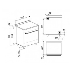 piano de cuisson SMEG B71GMXI9 Classica