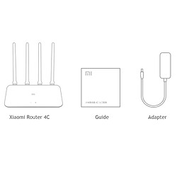 Acheter Wewoo Routeur sans fil Répéteur de d'origine Xiaomi Mi WiFi Router 4C Smart APP avec contrôle 300 Mbps, 2,4 GHz 4 antennes, Support Web et Android iOS, Prise US (Blanc)