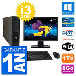 PC Fujitsu E910 DT Ecran 27" Intel i3-2100 RAM 8Go Disque 1To Windows 10 Wifi · Occasion 