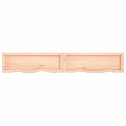 Avis Maison Chic Étagère murale flottante,Etagère de rangement 180x30x(2-4) cm bois de chêne massif non traité -MN25389