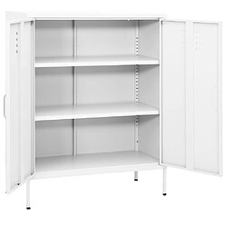 vidaXL Armoire de rangement Blanc 80x35x101,5 cm Acier