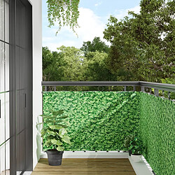 vidaXL Écran d'intimité de balcon aspect de plante vert 400x90 cm PVC