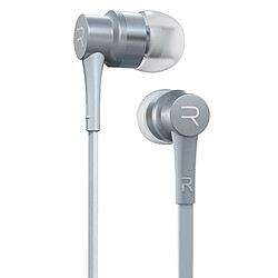 Wewoo Écouteurs argent pour iPhone, Galaxy, Sony, HTC, Huawei, Xiaomi, Lenovo et autres Smartphones stéréo intra-auriculaires avec fil + MIC, Support mains libres, 