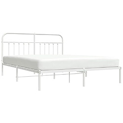 Avis Maison Chic Lit adulte - Cadre de lit métal avec tête de lit,Structure du lit Contemporain pour chambre blanc 183x213 cm -MN81613