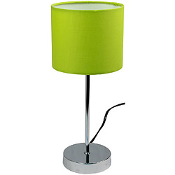 Corep Lampe a poser tactile touch pied metal abat jour vert anis luminaire moderne