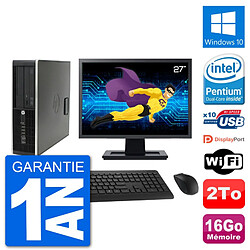 PC HP Compaq Pro 6300 SFF Ecran 27" G630 RAM 16Go Disque Dur 2To Windows 10 Wifi · Occasion 