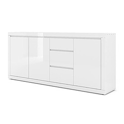 BIM FURNITURE Commode Bello Bianco IV 195 cm Buffet Blanc mat / Blanc brillant 