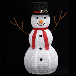 Acheter vidaXL Figurine de bonhomme de neige de Noël à LED Tissu 90 cm