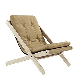 Inside 75 Fauteuil futon BOOGIE hêtre massif naturel coloris Beige Blé