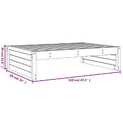 vidaXL Repose-pied de jardin 120x80 cm massif de douglas pas cher