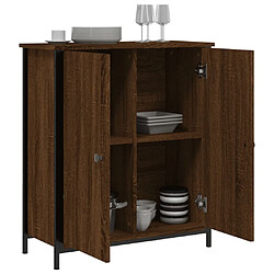 Avis vidaXL Buffet chêne marron 70x30x80 cm bois d'ingénierie