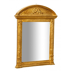 Biscottini Miroir Mural En Bois Finitions Feuille D