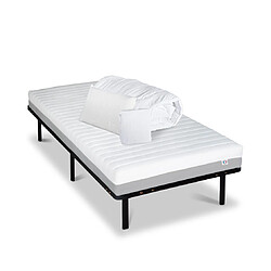 Olympe Literie Pack Venus Pack Prêt à dormir VENUS 90x190 cm | Matelas Mousse Haute Densité + Sommier Métal + Accessoires