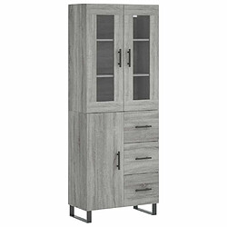 Maison Chic Buffet,Meuble de Rangement,commode pour salon,Cuisine Sonoma gris 69,5x34x180 cm Bois d'ingénierie -MN17557