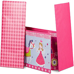 Avis Helloshop26 Tabouret coffre boîte jouet pouf rangement enfant rose 13_0002763