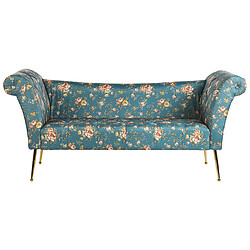 Beliani Chaise longue en velours à motif floral NANTILLY 