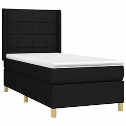 Acheter Sommier à lattes,Cadre à lattes de lit pour Adulte matelas et LED Noir 90x200 cm Tissu -MN28270