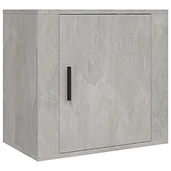 vidaXL Table de chevet murale Gris béton 50x30x47 cm