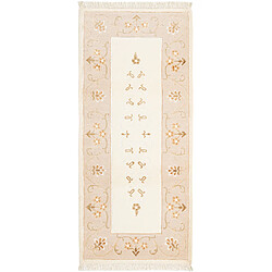 Vidal Tapis de couloir en laine 193x81 beige Darya