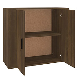 Avis vidaXL Buffet Chêne marron 80x33x70 cm Bois d'ingénierie