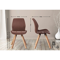 Non Lot de 2 chaises Luna en tissu