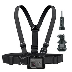 Wewoo Pour GoPro HERO6 / 5/5 Session / 4 Session / 4/3 + / 3/2/3, Xiaomi et autres caméras d'action sangle de poitrine de ceinture de montage de corps réglable avec J crochet vis longue 