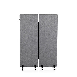 Système de cloisons mobiles acoustiques FLEXMIUT lot de 2 gris foncé hjh OFFICE 