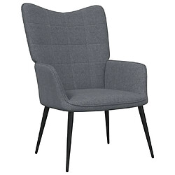 Maison Chic Chaise de relaxation | Fauteuil relax Gris foncé Tissu -GKD34777