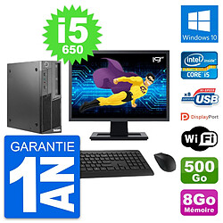 PC Lenovo M90 SFF Ecran 19" Intel i5-650 RAM 8Go Disque 500Go Windows 10 Wifi · Occasion 