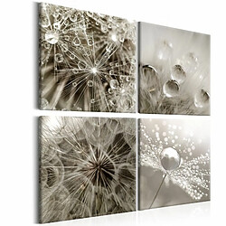 Paris Prix Tableau Imprimé Grey Dandelion 40 x 40 cm 