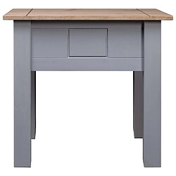 vidaXL Table de chevet Gris 50,5x50,5x52,5 cm Pin Gamme Panama