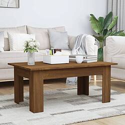 vidaXL Table basse Chêne marron 100x60x42 cm Bois d'ingénierie