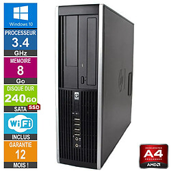 PC HP Pro 6305 SFF A4-5300B 3.40GHz 8Go/240Go SSD Wifi W10 · Reconditionné 