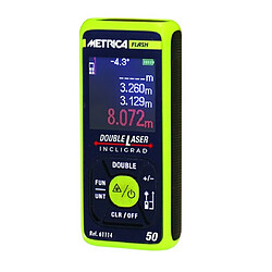 Metrica - Télémètre laser Flash Double LASER INCLIGRAD 50 m - 61114