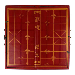 Jeu d'échecs chinois Jeu d'Echecs Chinois Traditionnel en Résine Rouge Vintage Echiquier Plateau Jeu Forme Terra-Cotta Warriors