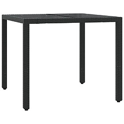 Acheter Maison Chic Ensemble de bistro 3 pcs avec coussins,Table + chaises + coussins de jardin noir résine tressée -GKD624211