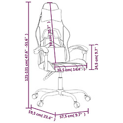 vidaXL Chaise de jeu pivotante Noir et rouge bordeaux Similicuir pas cher