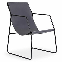 Paris Prix Fauteuil Design en Métal Lysio 88cm Gris & Noir