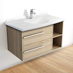 Cedam Vasque à encastrer 105 cm Lavabo de salle de bain Blanc