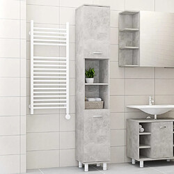 vidaXL Armoire de salle de bain Gris béton 30x30x179cm Bois ingénierie 