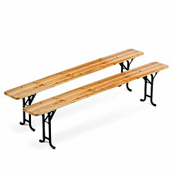 Avis Wood Decor Table de brasserie bancs en bois jardin pliant festival 220x80