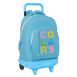 Cartable Benetton Spring Bleu ciel 33 x 45 x 22 cm 