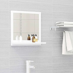 vidaXL Miroir de salle de bain Blanc 40x10,5x37 cm Bois d’ingénierie 