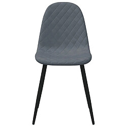 Avis vidaXL Chaises à manger lot de 2 Gris foncé Velours