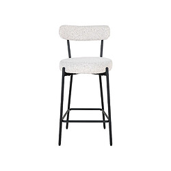 Lisa Design Ivanec - tabouret de bar - en tissu bouclette pas cher